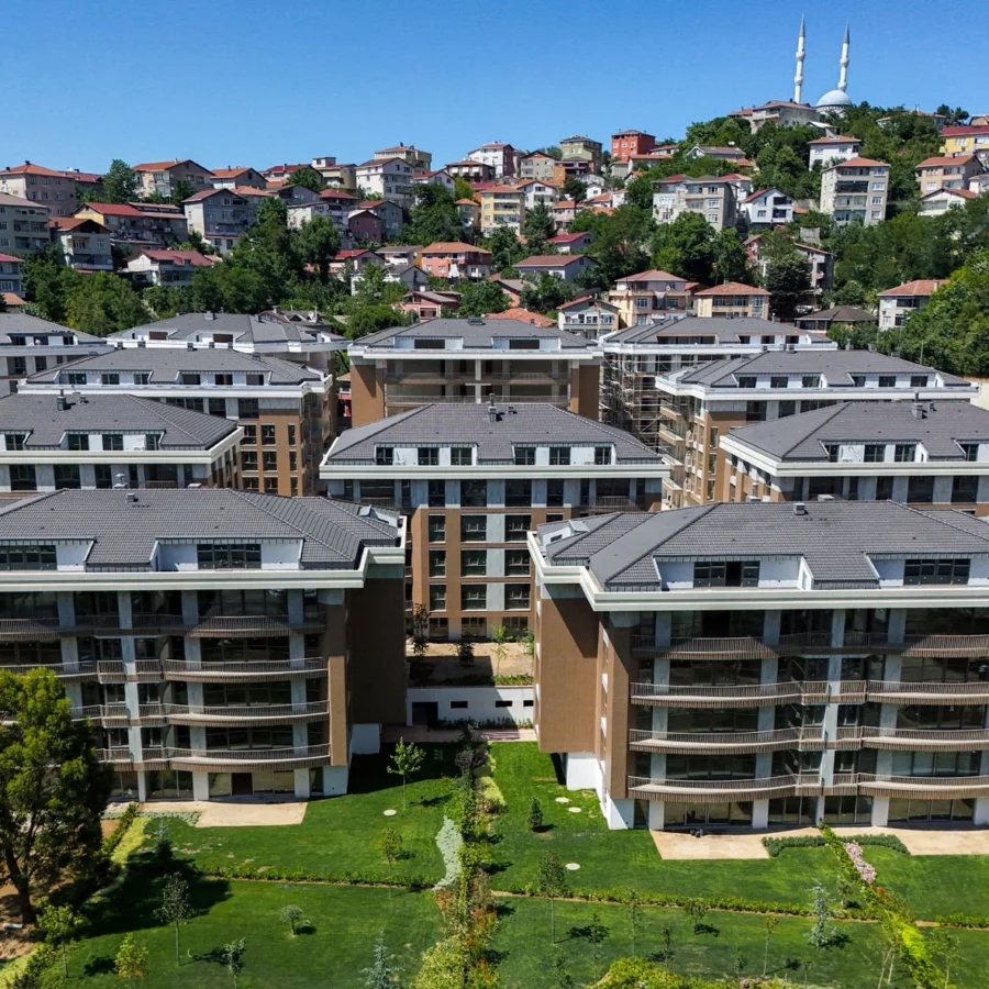 İzotim tarafından Maritza Vadi Evleri projesinde yapılan dış cephe uygulamaları