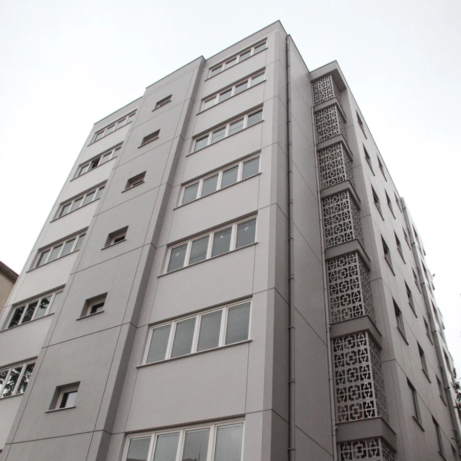 İzotim tarafından Birlik Apartmanı projesinde yapılan dış cephe uygulamaları