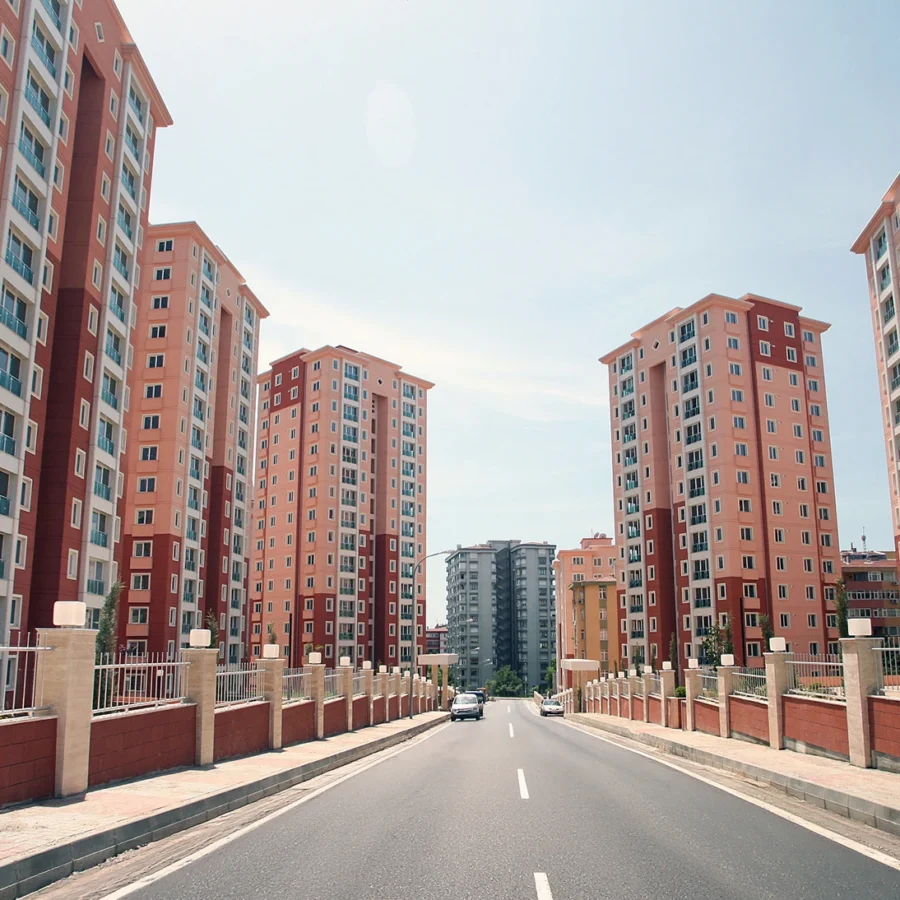 Exterior facade work carried out by İzotim on the Bostancı City project