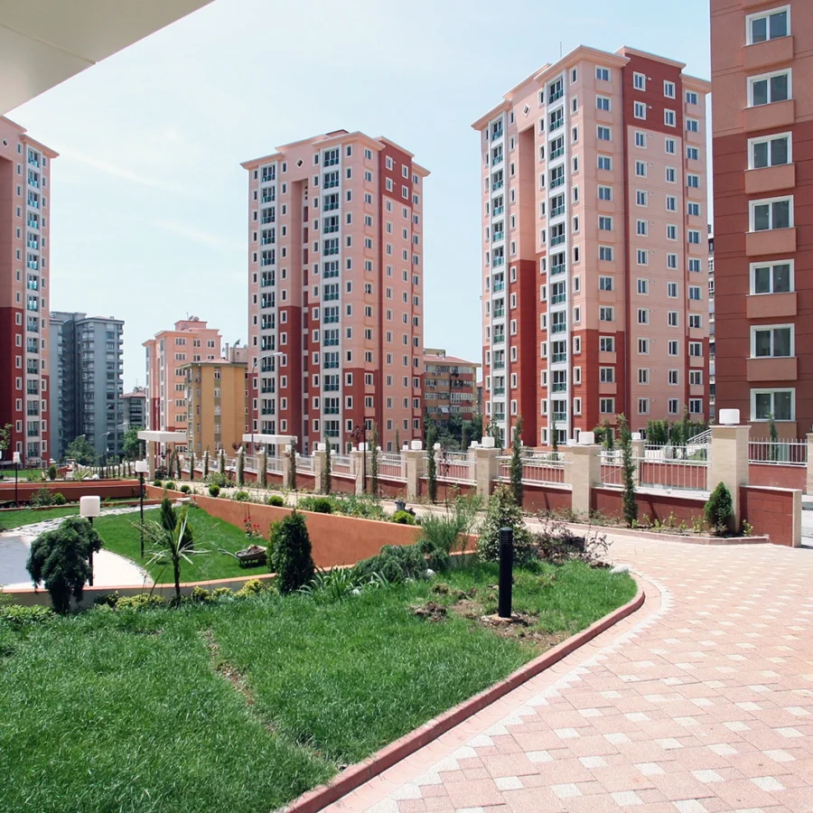 Exterior facade work carried out by İzotim on the Bostancı City project