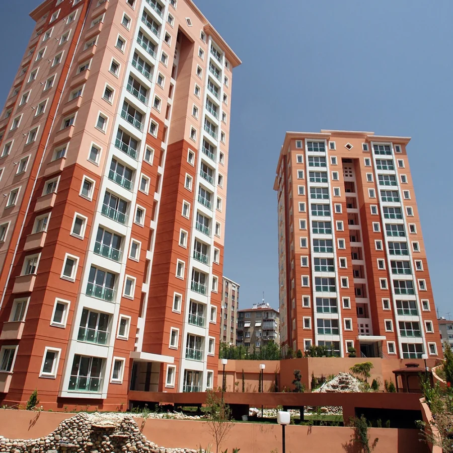 Exterior facade work carried out by İzotim on the Bostancı City project