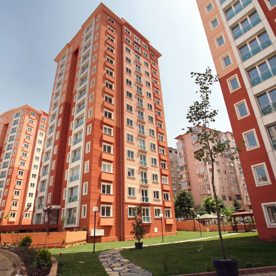 Exterior facade work carried out by İzotim on the Bostancı City project
