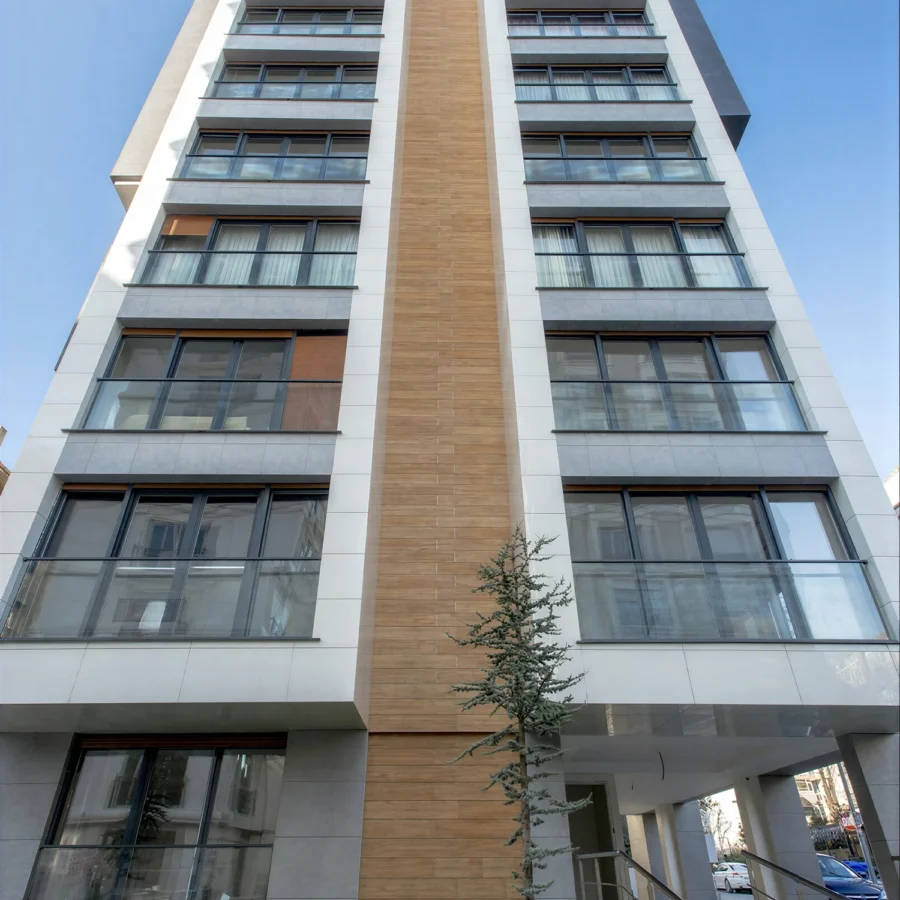 İzotim tarafından Dostlar Apartmanı projesinde yapılan dış cephe uygulamaları