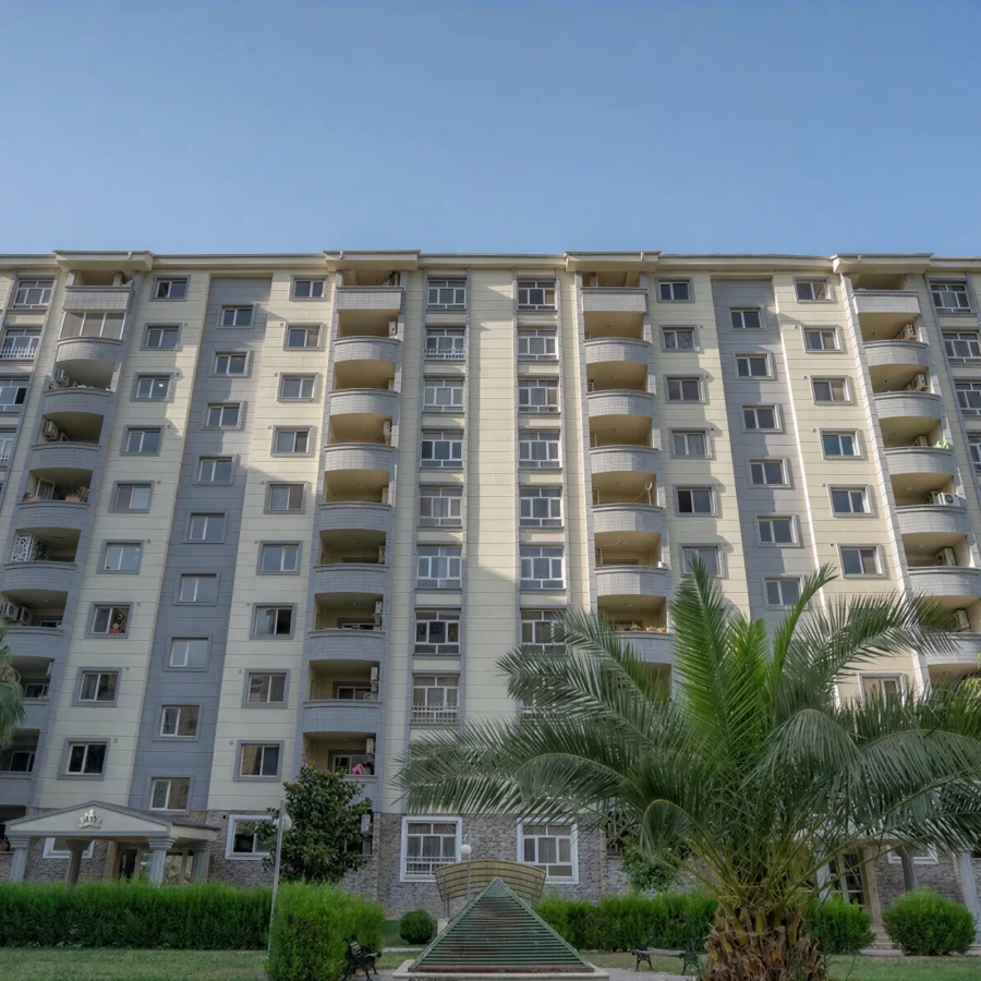 Von İzotim im Rahmen des Projekts „Empire Royal Apartments“ durchgeführte Fassadenarbeiten