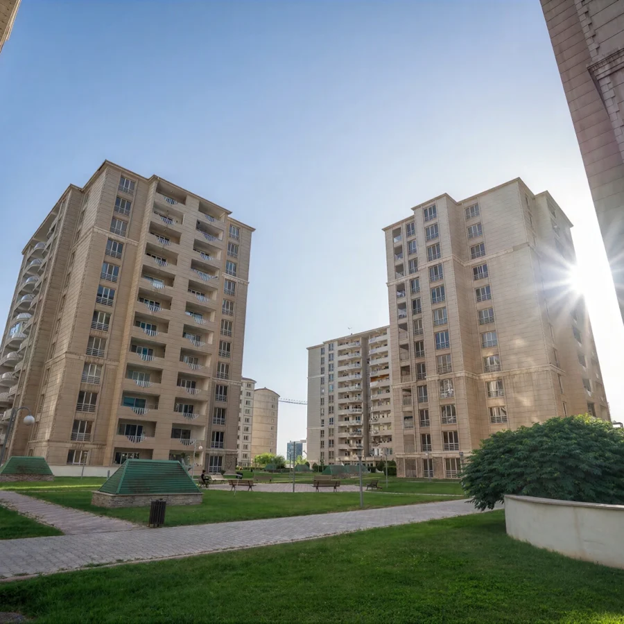 Von İzotim im Rahmen des Projekts „Empire Royal Apartments“ durchgeführte Fassadenarbeiten