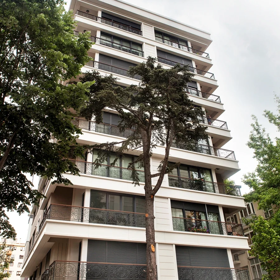 İzotim tarafından Erden Apartmanı projesinde yapılan dış cephe uygulamaları