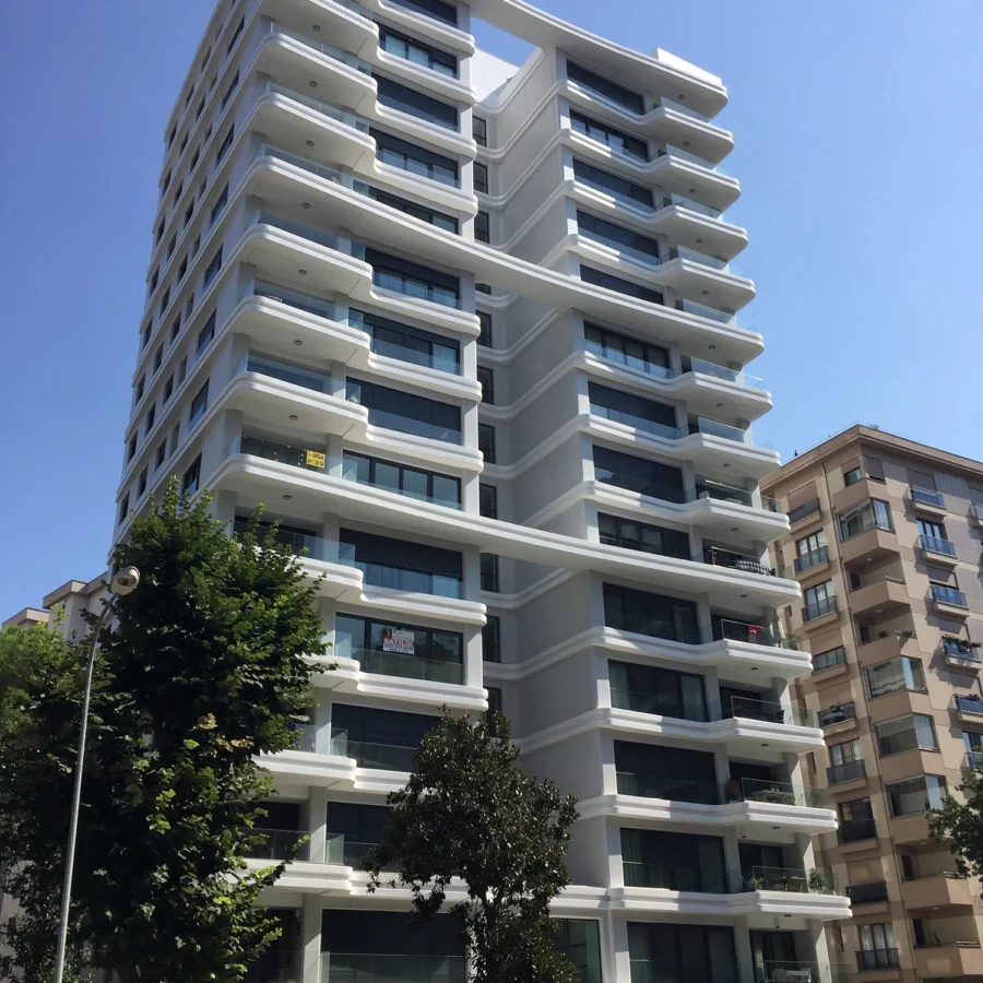 İzotim tarafından Maya Apartmanı projesinde yapılan dış cephe uygulamaları