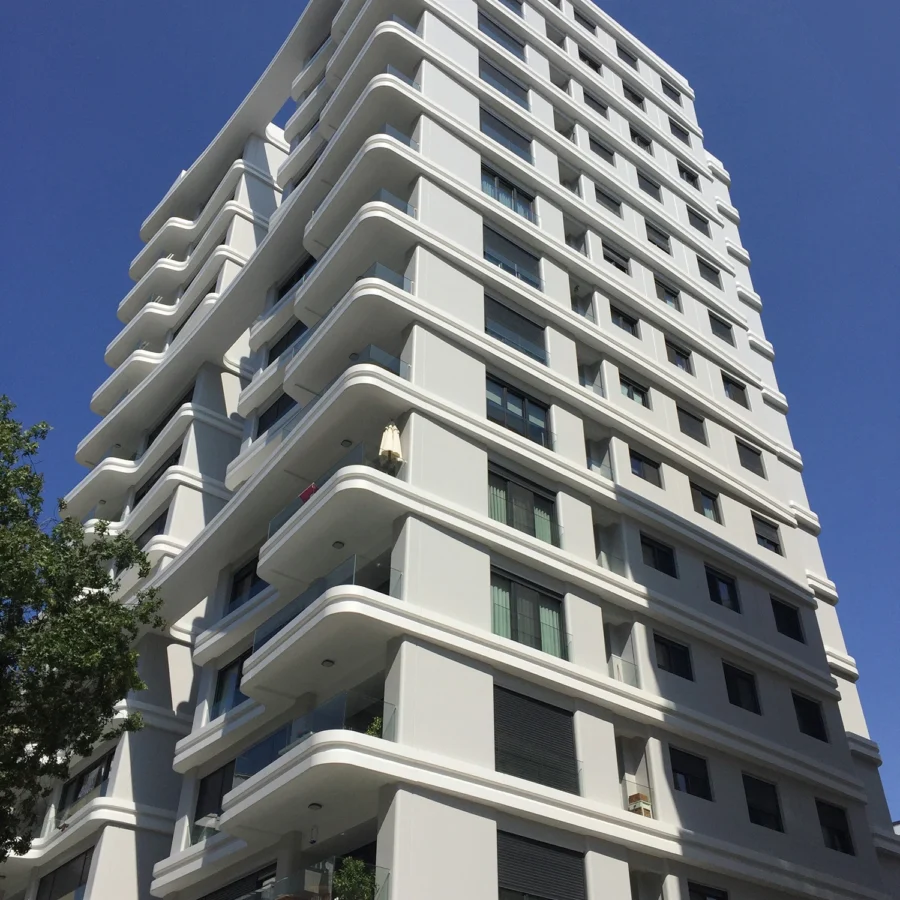 İzotim tarafından Maya Apartmanı projesinde yapılan dış cephe uygulamaları