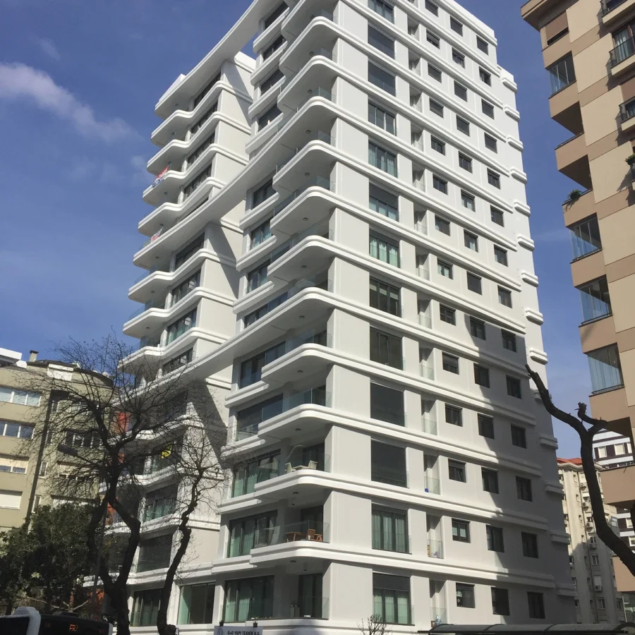 İzotim tarafından Maya Apartmanı projesinde yapılan dış cephe uygulamaları