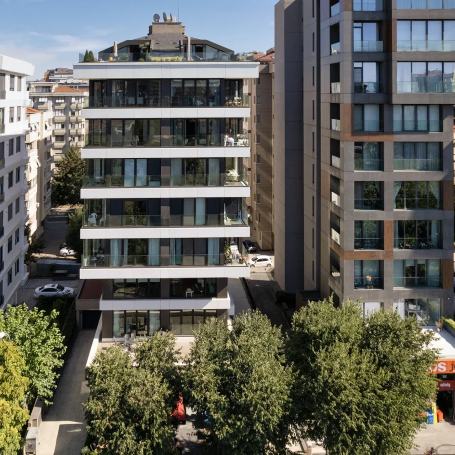 İzotim tarafından Palmiye Apartmanı projesinde yapılan dış cephe uygulamaları