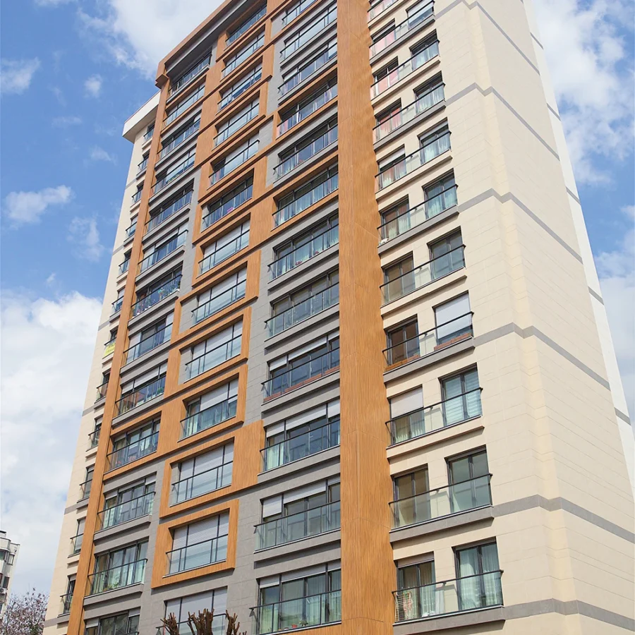 Exterior facade applications by İzotim for the Sunset Park Caddebostan project