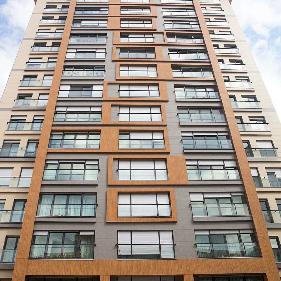 Exterior facade applications by İzotim for the Sunset Park Caddebostan project
