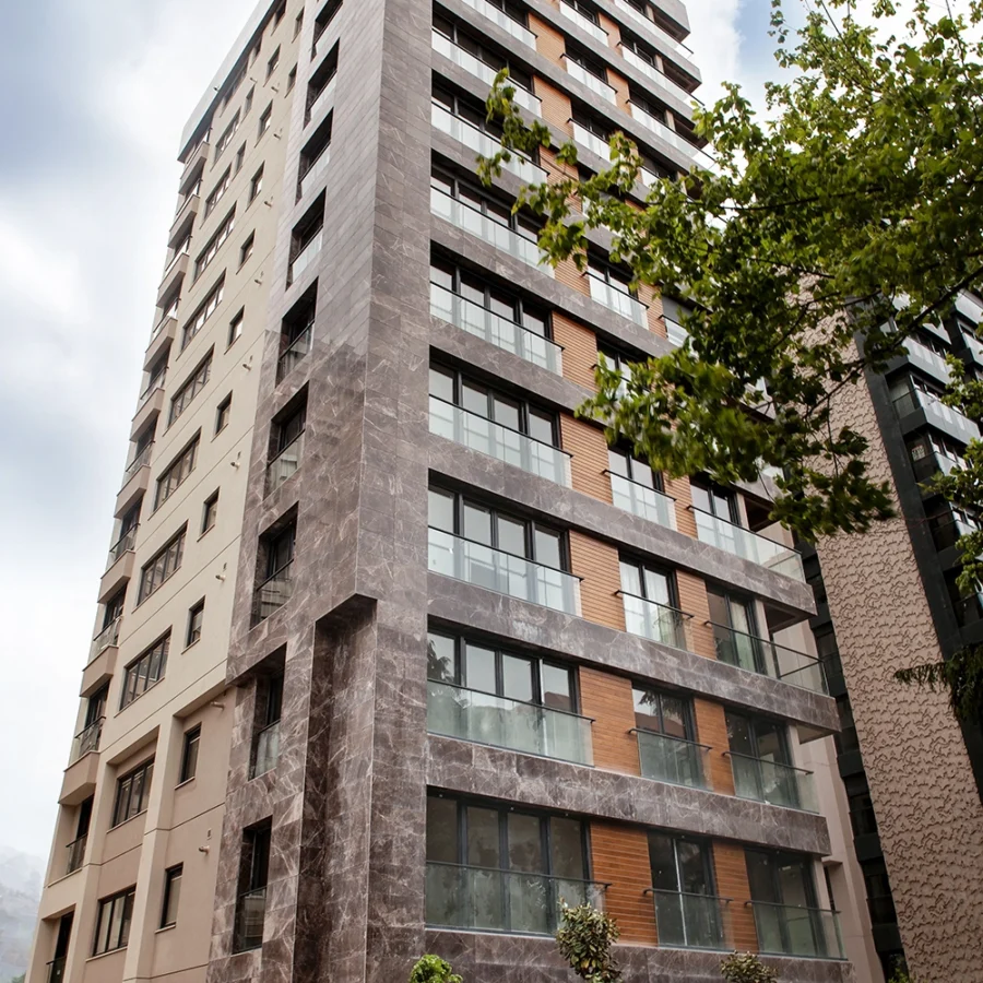 Exterior facade work carried out by İzotim on the Tan Apartment Building project