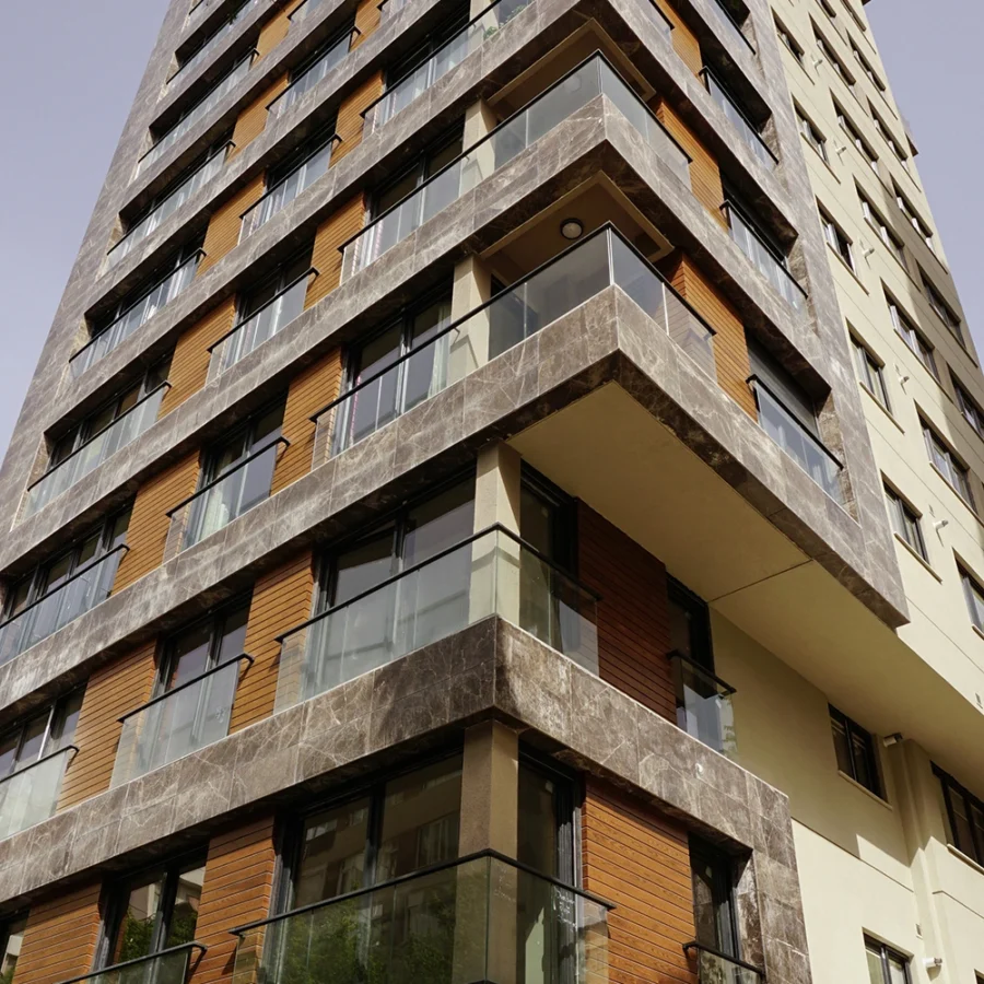 Exterior facade work carried out by İzotim on the Tan Apartment Building project
