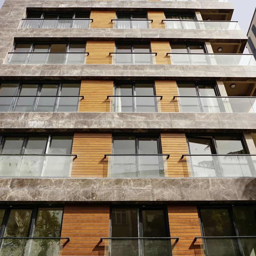 Exterior facade work carried out by İzotim on the Tan Apartment Building project