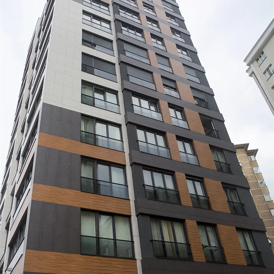 Exterior facade work carried out by İzotim on the Terradora Apartment Building project
